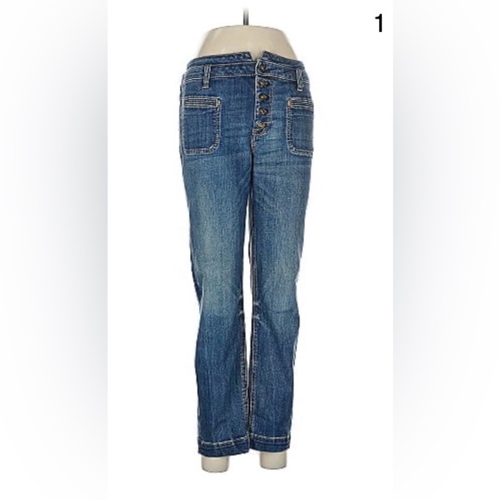 Pilcro Anthropology High-rise Slim Blue Women's Jeans